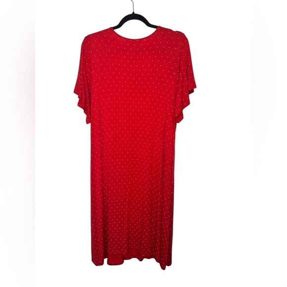 In Every Story Polka Dot Shirt Dress Red - Picture 2 of 10